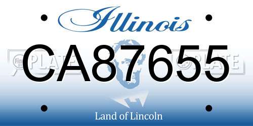 CA87655 Illinois License Plate
