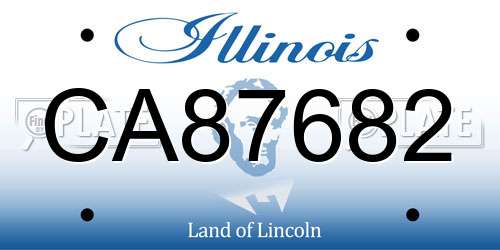 CA87682 Illinois License Plate