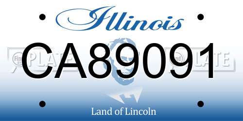 CA89091 Illinois License Plate
