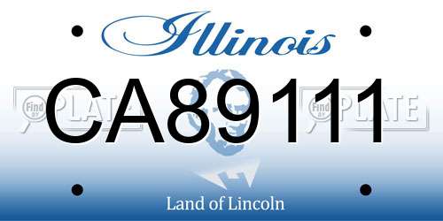 CA89111 Illinois License Plate