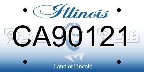 CA90121 Illinois License Plate