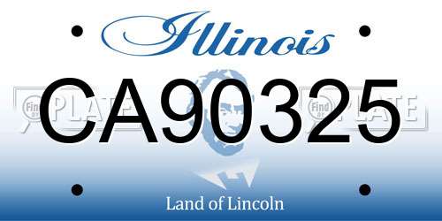 CA90325 Illinois License Plate