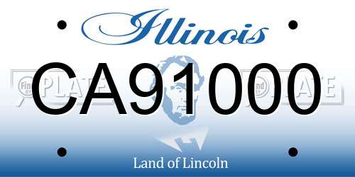CA91000 Illinois License Plate