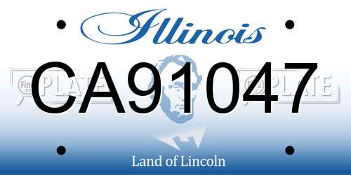 CA91047 Illinois License Plate