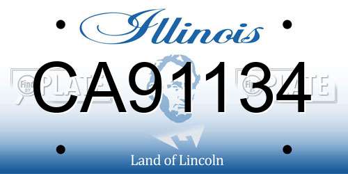 CA91134 Illinois License Plate