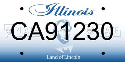 CA91230 Illinois License Plate