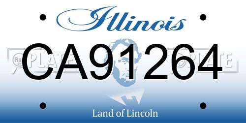 CA91264 Illinois License Plate