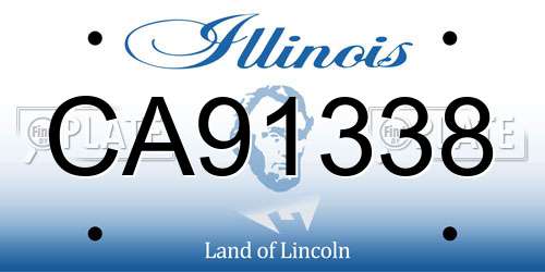 CA91338 Illinois License Plate