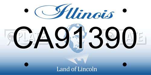CA91390 Illinois License Plate