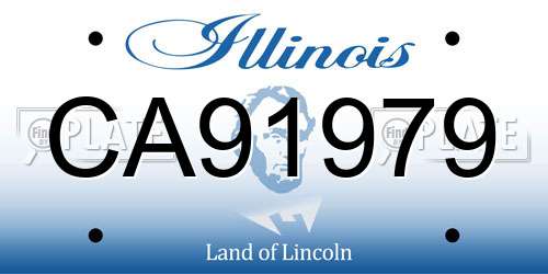CA91979 Illinois License Plate
