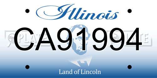 CA91994 Illinois License Plate