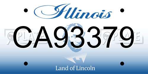 CA93379 Illinois License Plate