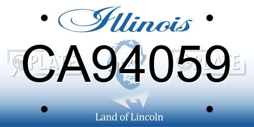 CA94059 Illinois License Plate