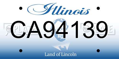 CA94139 Illinois License Plate