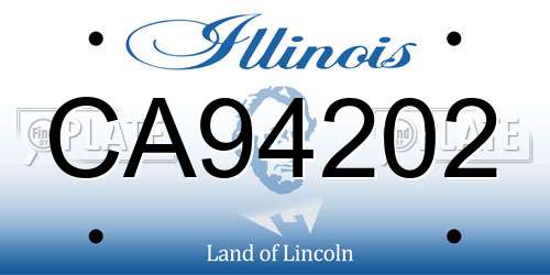 CA94202 Illinois License Plate