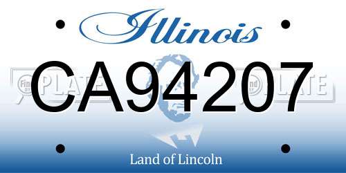 CA94207 Illinois License Plate