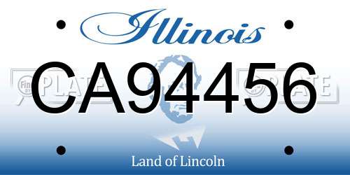 CA94456 Illinois License Plate