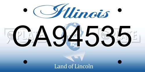 CA94535 Illinois License Plate