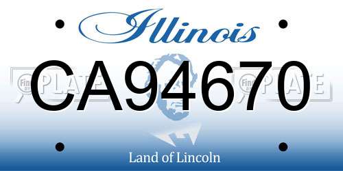 CA94670 Illinois License Plate