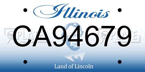 CA94679 Illinois License Plate