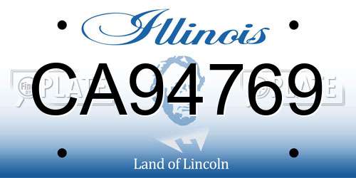 CA94769 Illinois License Plate