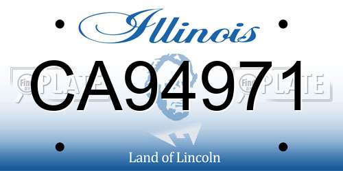CA94971 Illinois License Plate