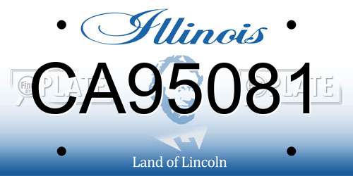CA95081 Illinois License Plate