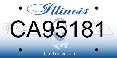 CA95181 Illinois License Plate