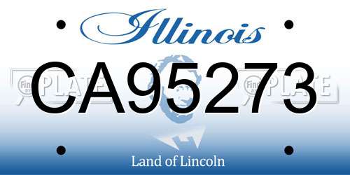 CA95273 Illinois License Plate