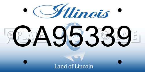 CA95339 Illinois License Plate