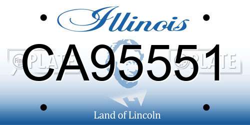 CA95551 Illinois License Plate