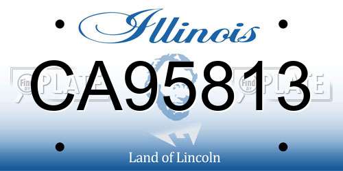 CA95813 Illinois License Plate