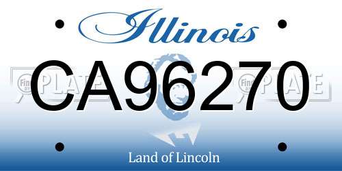CA96270 Illinois License Plate