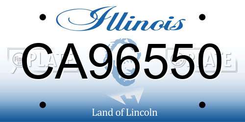 CA96550 Illinois License Plate