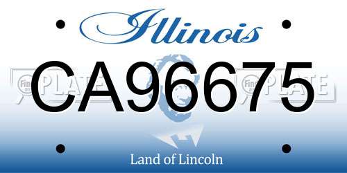 CA96675 Illinois License Plate