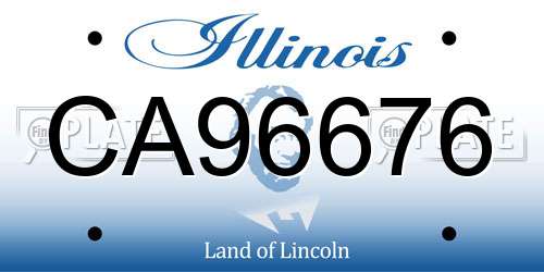 CA96676 Illinois License Plate