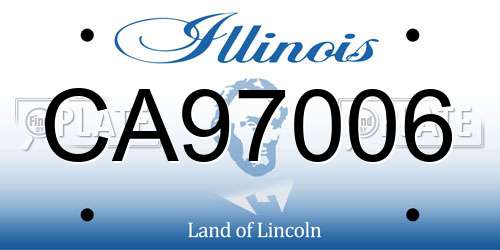 CA97006 Illinois License Plate