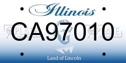 CA97010 Illinois License Plate
