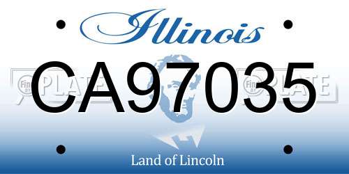 CA97035 Illinois License Plate