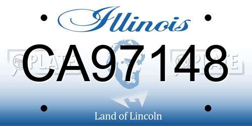 CA97148 Illinois License Plate