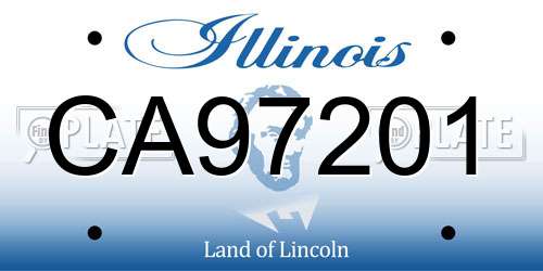 CA97201 Illinois License Plate