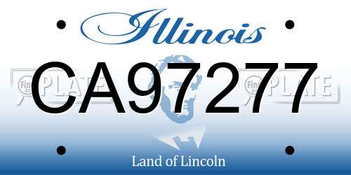 CA97277 Illinois License Plate