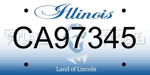 CA97345 Illinois License Plate