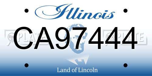 CA97444 Illinois License Plate