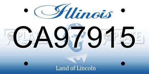 CA97915 Illinois License Plate