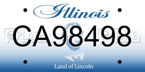 CA98498 Illinois License Plate