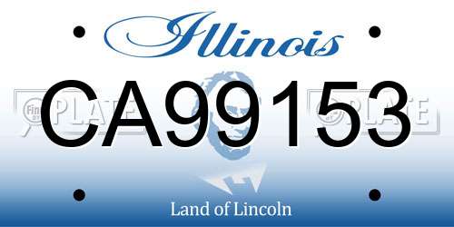 CA99153 Illinois License Plate