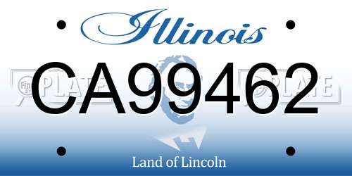 CA99462 Illinois License Plate