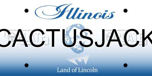 CACTUSJACK Illinois License Plate