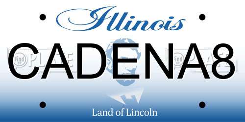 CADENA8 Illinois License Plate